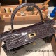 Hermes Kelly 32cm Crocodile Niloticus 88/ Graphite Gold Hardware Full Handmade