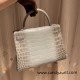 Hermes Kelly 32cm 8D /Himalaya Grey Himalayan/Nilo Silver Hardware Full Handmade