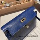 Hermes Kelly danse Lizard73 /Blue Saphir Gold Hardware