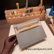 Hermes Kelly danse Lizard 8M /Paris Grey  Gold Hardware