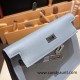 Hermes Kelly danse evercolor J7/ Blue Lin Silver Hardware