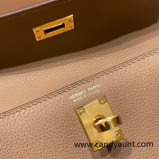 Hermes Kelly danse evercolor D0 /Beige de Weimar Gold Hardware