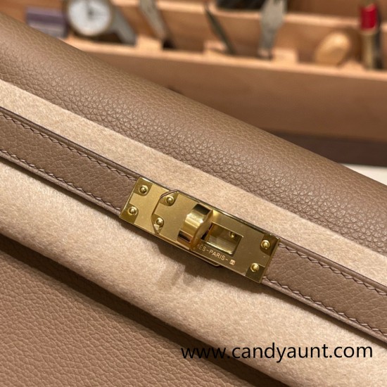 Hermes Kelly danse evercolor D0 /Beige de Weimar Gold Hardware