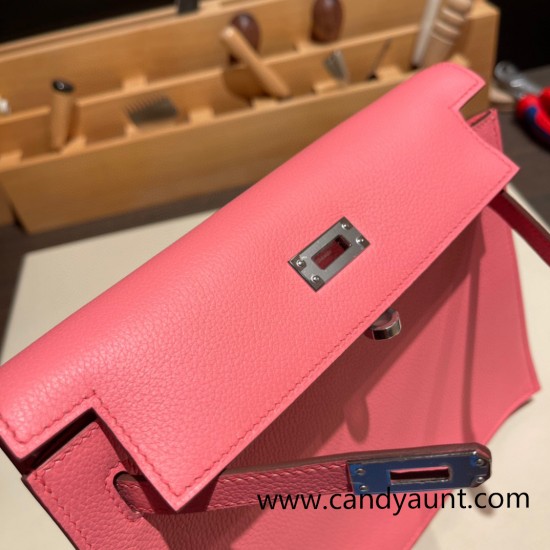 Hermes Kelly danse evercolor K4/Rose d’ete Silver Hardware