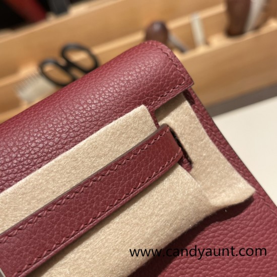 Hermes Kelly danse swift 57 /Bordeaux Silver Hardware