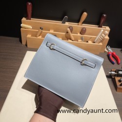 Hermes Kelly danse Evercolor J7 /Blue Lin Gold Hardware