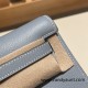 Hermes Kelly danse Evercolor J7 /Blue Lin Gold Hardware