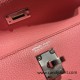 Hermes Kelly danse Evercolor 8W /Rose Azalee Silver Hardware