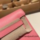 Hermes Kelly danse Evercolor 8W /Rose Azalee Silver Hardware