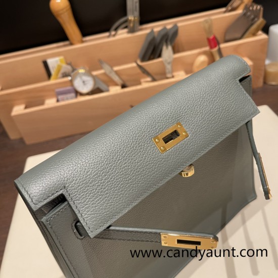 Hermes Kelly danse Evercolor63/Vert Amande Gold Hardware