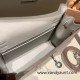 Hermes Kelly danse Evercolor 80 /Pearl Grey Silver Hardware