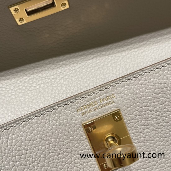 Hermes Kelly danse Evercolor80 /Pearl Grey Gold Hardware