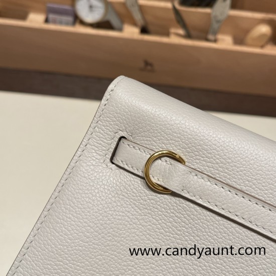 Hermes Kelly danse Evercolor80 /Pearl Grey Gold Hardware