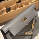 Hermes Kelly danse Evercolor 0L/ Gris Meyer Silver Hardware