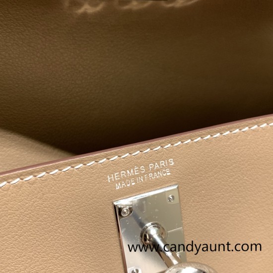 Hermes Kelly danse swift D0 /Beige de Weimar Silver Hardware