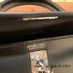 Hermes kelly20 box 19cm 89/ Black (Noir) Silver Hardware Full Handmade kellymini-011