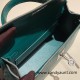 Hermes kelly20 ostrich 19cm U4 /Vert Vertigo Silver Hardware Full Handmade kellymini-013