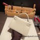 Hermes kelly20 ostrich 19cm 3C /Parchemin  Full Handmade kellymini-017