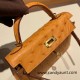 Hermes kelly20 ostrich 19cm 22 /Saffron Gold Hardware Full Handmade kellymini-021