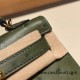 Hermes kelly20 ostrich 19cm V6/ /Canope & G8 /Vert Maquis Gold Hardware  Full Handmade kellymini-024