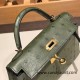 Hermes kelly20 ostrich 19cm V6/ /Canope & G8 /Vert Maquis Gold Hardware  Full Handmade kellymini-024