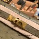 Hermes kelly20 ostrich 19cm Q1 /Sauge Gold Hardware     Full Handmade kellymini-027