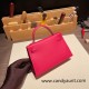 Hermes kelly20 chevre19cm I6 /Rose Extreme Gold Hardware  Full Handmade kellymini-031