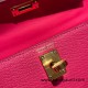 Hermes kelly20 chevre19cm I6 /Rose Extreme Gold Hardware  Full Handmade kellymini-031