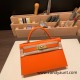 Hermes kelly20 chevre 19cm93 /Orange Gold Hardware  Full Handmade kellymini-035