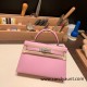 Hermes kelly20 chevre 19cm X9 /Mauve Sylvestre Silver Hardware  Full Handmade kellymini-038