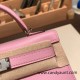 Hermes kelly20 chevre 19cm X9 /Mauve Sylvestre Silver Hardware  Full Handmade kellymini-038