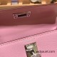 Hermes kelly20 chevre 19cm X9 /Mauve Sylvestre Silver Hardware  Full Handmade kellymini-038