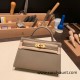 Hermes kelly20 epsom19cm 8C /Elephant Grey Gold Hardware Full Handmade kellymini-040