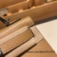 Hermes kelly20 epsom19cm 0M/Chai Silver Hardware Full Handmade kellymini-043