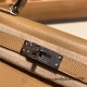 Hermes kelly20 epsom19cm 0M/Chai Silver Hardware Full Handmade kellymini-043