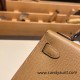 Hermes kelly20 epsom19cm 0M/Chai Silver Hardware Full Handmade kellymini-043