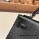 Hermes kelly20 epsom19cm 89/ Black (Noir) Gold Hardware Full Handmade kellymini-045