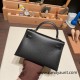 Hermes kelly20 epsom19cm 89 /Black (Noir) Gold Hardware    Full Handmade kellymini-048