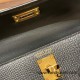 Hermes kelly20 epsom19cm 89 /Black (Noir) Gold Hardware    Full Handmade kellymini-048