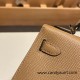 Hermes kelly20 epsom19cm 0M/Chai Gold Hardware Full Handmade kellymini-050