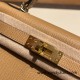 Hermes kelly20 epsom19cm 0M/Chai Gold Hardware Full Handmade kellymini-050