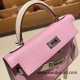 Hermes kelly20 epsom19cm X9 /Mauve Sylvestre &10 /Craie Silver Hardware Full Handmade kellymini-055