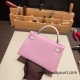 Hermes kelly20 epsom19cm X9 /Mauve Sylvestre &10 /Craie Silver Hardware Full Handmade kellymini-055