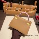 Hermes kelly20 epsom19cm 0M/Cha & 9R/Lime & X9 /Mauve Sylvestre Silver Hardware Full Handmade kellymini-057