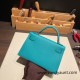 Hermes kelly20 epsom19cm 7F/ Blue Paon Gold Hardware Full Handmade kellymini-060