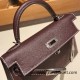 Hermes kelly20 epsom19cm 0G/ Rouge Sellier Silver Hardware Full Handmade kellymini-063