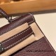 Hermes kelly20 epsom19cm 0G/ Rouge Sellier Silver Hardware Full Handmade kellymini-063