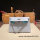 Hermes kelly20 epsom19cm 7R/ Azur & O6/Vert Jade &37 /Gold Silver Hardware  Full Handmade kellymini-066