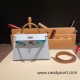 Hermes kelly20 epsom19cm 7R/ Azur & O6/Vert Jade &37 /Gold Silver Hardware  Full Handmade kellymini-066