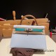 Hermes kelly20 epsom19cm 7R/ Azur & O6/Vert Jade &37 /Gold Silver Hardware  Full Handmade kellymini-066